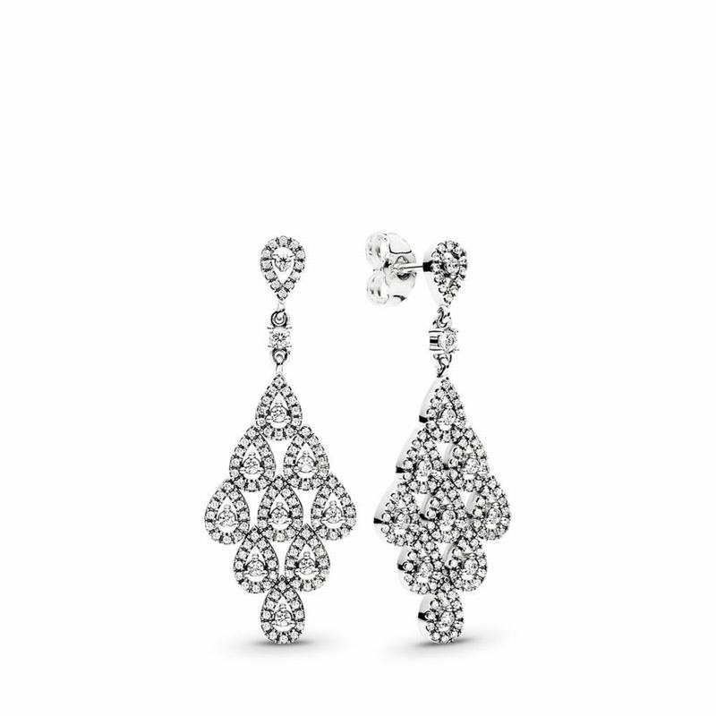 Pandora Australia Cascading Glamour Earrings - Sterling Silver | OCHXEP618